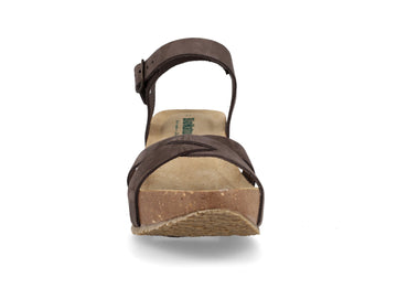 BioNatura 24 Fregene Sandalo Donna Nabuk Zeppa Made in Italy