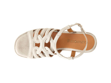 CafèNoir Women's Platform Sandal Light with Braided Straps