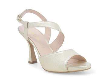 Melluso Women's Elegant Heeled Sandals in Metallic Leather