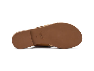 Frau Women's Low Sandal with Circular Buckle Leather Upper
