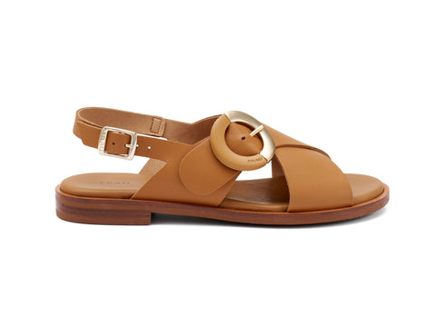 Frau Sandalo Basso Donna con Fibbia Circolare Tomaia Pelle 85P6