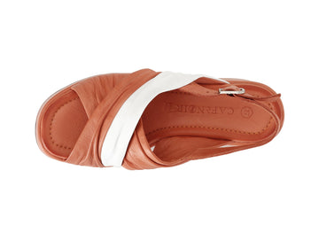 CafèNoir Sandals Maxi Crossed Bands Wedge Leather