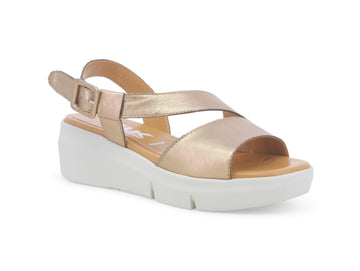 Melluso Comfort Sandals with Comfortable Wedge Leather Upper