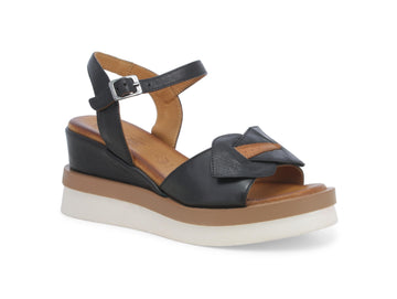 Melluso Casual Chic Sandals with Comfortable Wedge Leather Upper