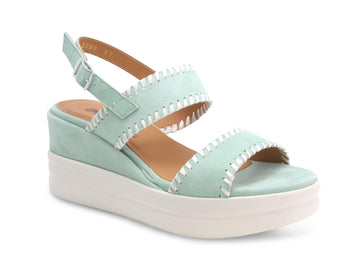 Melluso Women's Platform Sandals with 2 bands in Suede