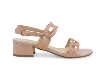 Melluso Sandali Eleganti Estivi Tacco Medio 2 fasce Microstrass Rosa K35182W-235305