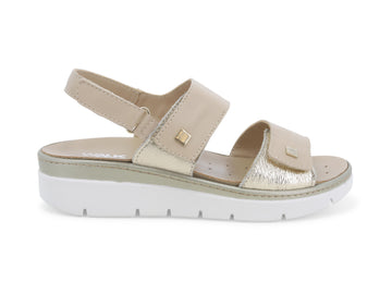 Melluso Sandali Comfort Plantare Estraibile con Strappi Beige 019171-223147