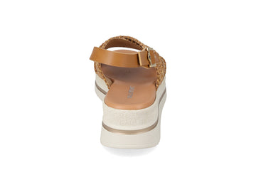 Valleverde Sandali Donna in Corda Intrecciata e Pelle con Zeppa