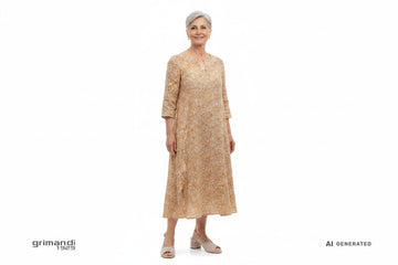 Outfit Floreale Melluso S633Q Beige Borchiette donna 60 - AI-Generated Model