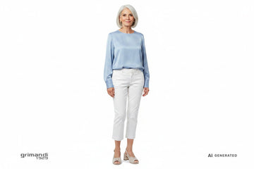 Outfit Capri Melluso S633Q Beige Borchiette donna 60 - AI-Generated Model