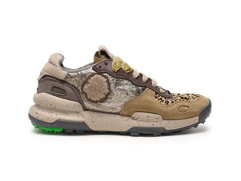 Satorisan Donna Scarpe Chacrona in Pelle Premium Leopard