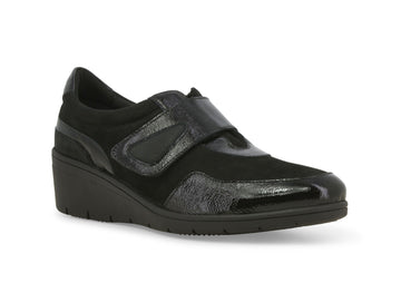 Melluso Comfort Shoes with Strap Wedge Upper Suede