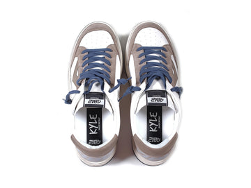 4B12 Kyle Men's Shoes Made in Italy Maxi Logo Leather Upper
