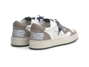 4B12 Kyle Men's Shoes Made in Italy Maxi Logo Leather Upper
