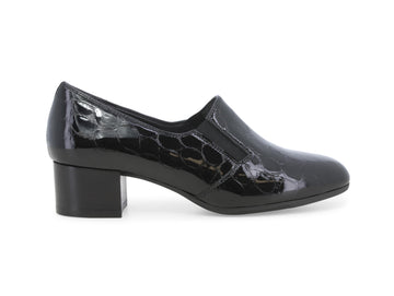 Melluso Donna Scarpe Comfort Accollate Invernali Pelle Lucida Nera X5327W-244687