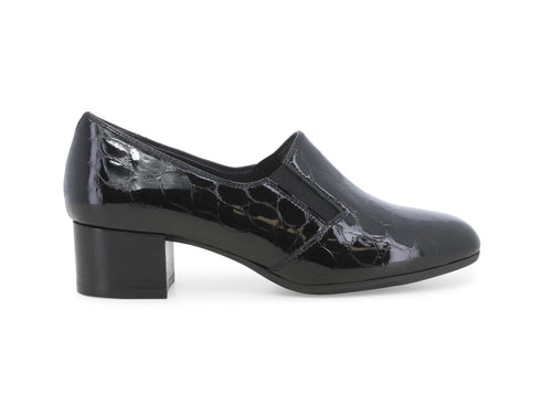 Melluso Donna Scarpe Comfort Accollate Invernali Pelle Lucida Nera X5327W-244687