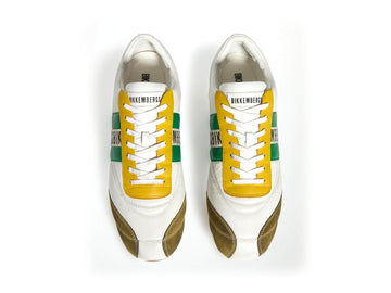Bikkembergs Men's Soccer Shoes White, Green and Yellow