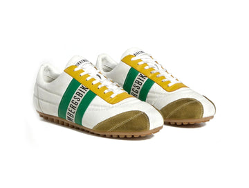Bikkembergs Men's Soccer Shoes White, Green and Yellow