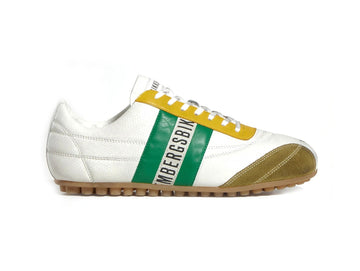 Bikkembergs Scarpe Uomo Soccer Bianca, Verde e Gialla 30510