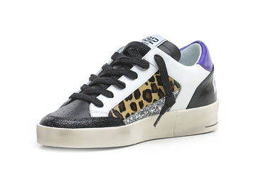 4B12 Kyle Lace-up Shoes Made in Italy Women Animalier Leather Upper