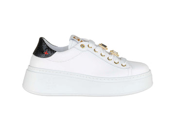 Gio+ Scarpe Gioiello Scarabeo Made in Italy Tomaia Pelle Bianca