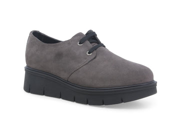 Melluso Women's Winter Shoes Lace-up Wedge Suede Leather Upper