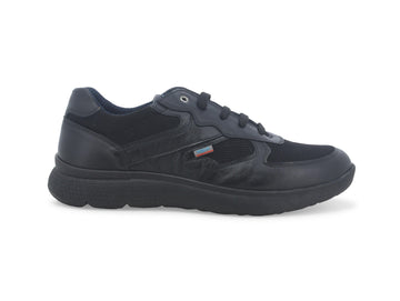 Melluso Scarpe Basse Uomo Stringate in Pelle Tessuto Nero U41122W-237538