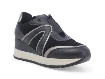 Melluso Slip-On Shoes with Wedge Leather Suede Upper