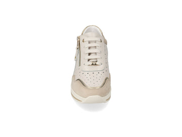 Valleverde Sneaker Donna in Pelle Panna e Suede Taupe