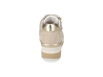 Valleverde Sneaker Donna in Pelle Panna e Suede Taupe