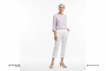 Outfit Weekend Melluso E1690Q Beige/Bianco - AI-Generated Model