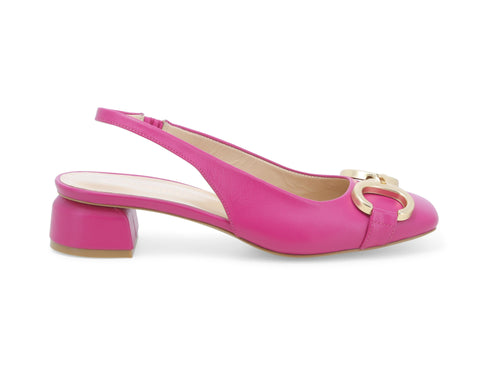 Melluso Slingback Comodo Elegante Estivo tomaia Pelle Fuxia K59002-223341
