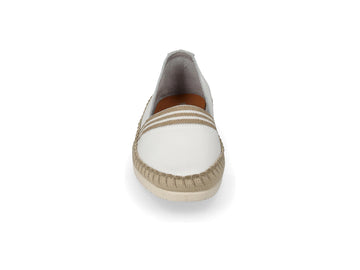 Valleverde Women's White Upper Leather Slip-on Shoe