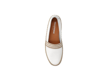 Valleverde Women's White Upper Leather Slip-on Shoe