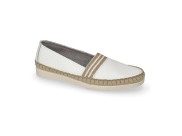 Valleverde Women's White Upper Leather Slip-on Shoe