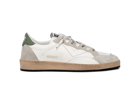 4B12 Play New Sneakers Uomo dallo Stile Dinamico Tomaia Pelle Bianco U111