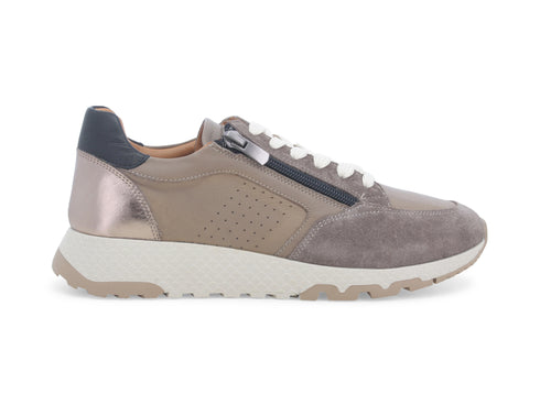 Melluso Sneakers con Cerniera Lampo Tomaia Pelle Camoscio Beige K59100-231687