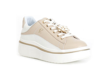 CafèNoir Sneaker Donna Platform con Gioiello Floreale Removibile
