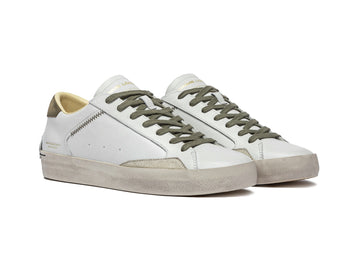 Crime London Distressed Army Green Men's Sneakers