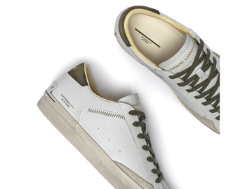 Crime London Distressed Army Green Men's Sneakers