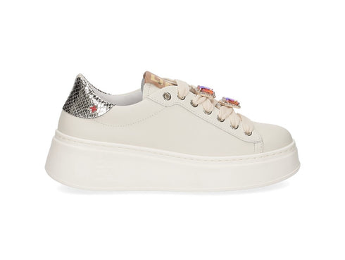 Gio+ Scarpe Gioiello Farfalla Primavera Estate Tomaia Pelle Milk Avorio -pia140a