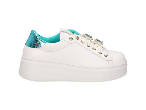 Gio+ Sneakers PIA252A Made in Italy Gioiello Tartaruga Tomaia Pelle Bianca 252A