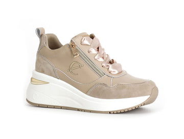 CafèNoir Women's Sneakers Perfect for Everyday Leather Upper