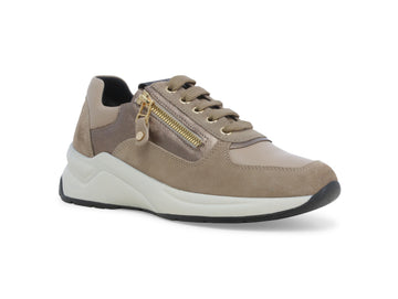 Melluso Lace-up Sneakers with Zip Leather Upper