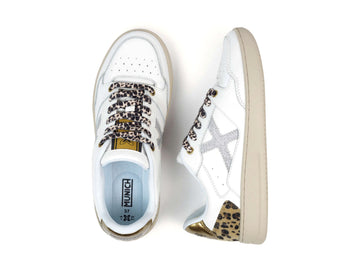 Munich Sneaker Legit 99 Donna Bianca, Animalier e Oro