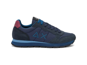 SUN68 Sneakers Uomo Tom Solid Navy Blue e Bordeaux 46101-0735