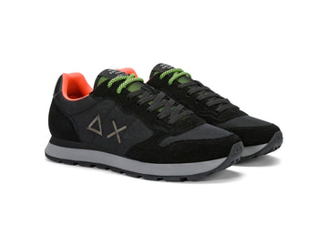 SUN68 Men's Tom Fluo Sneakers in Black