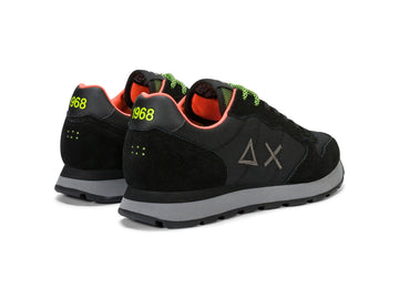 SUN68 Men's Tom Fluo Sneakers in Black