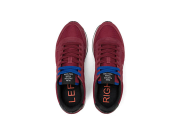 SUN68 Men's Tom Solid Sneakers in Burgundy Fall Winter