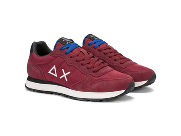 SUN68 Men's Tom Solid Sneakers in Burgundy Fall Winter